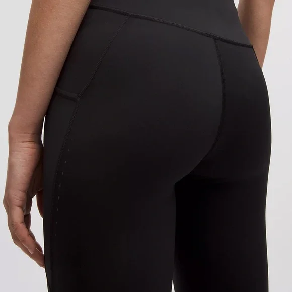 Lululemon Athletica Fast and Free High-Rise Crop Size 12 in black - Picture 4 of 11